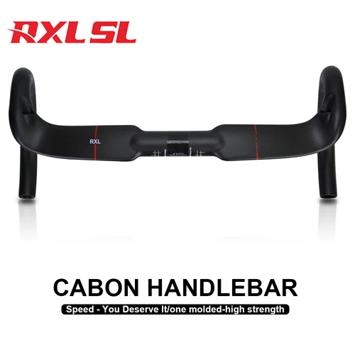 RXL SL-Manillar de carbono para bicicleta de carretera, 4 agujeros en el interior, 31,8mm UD mate, enrutamiento interno, 400/420/440mm