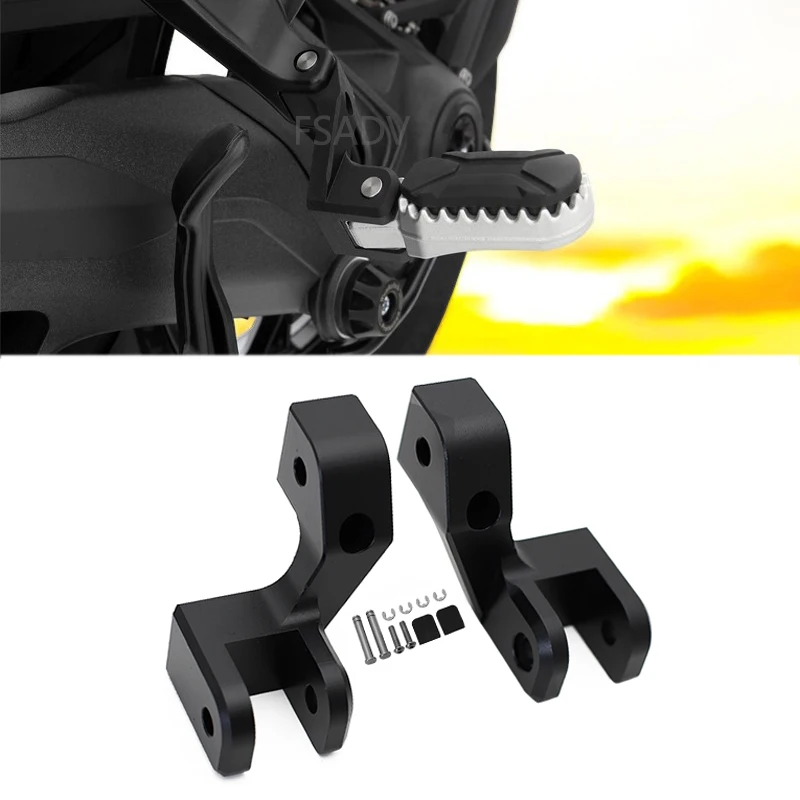 For BMW R 1300 GS R1300GS 2023 2024- Accessories Passenger Footrest Lowering Relocation Rider Foot Pegs Footpeg Lowering Kit