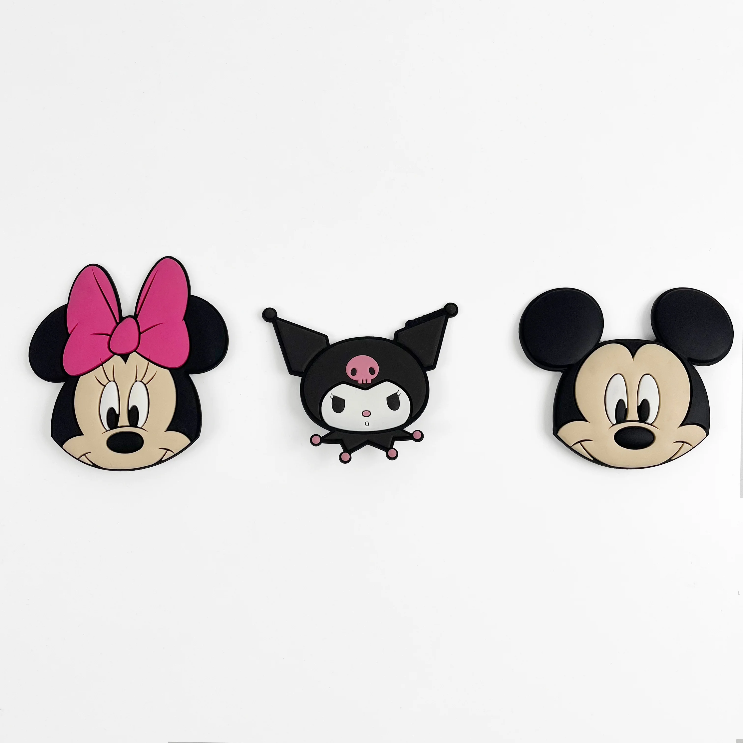 MINISO Large 3pcs Mickey Minnie Charm Jewelry Bogg Bag Accessories Handbag Decoration Buckle Accessories