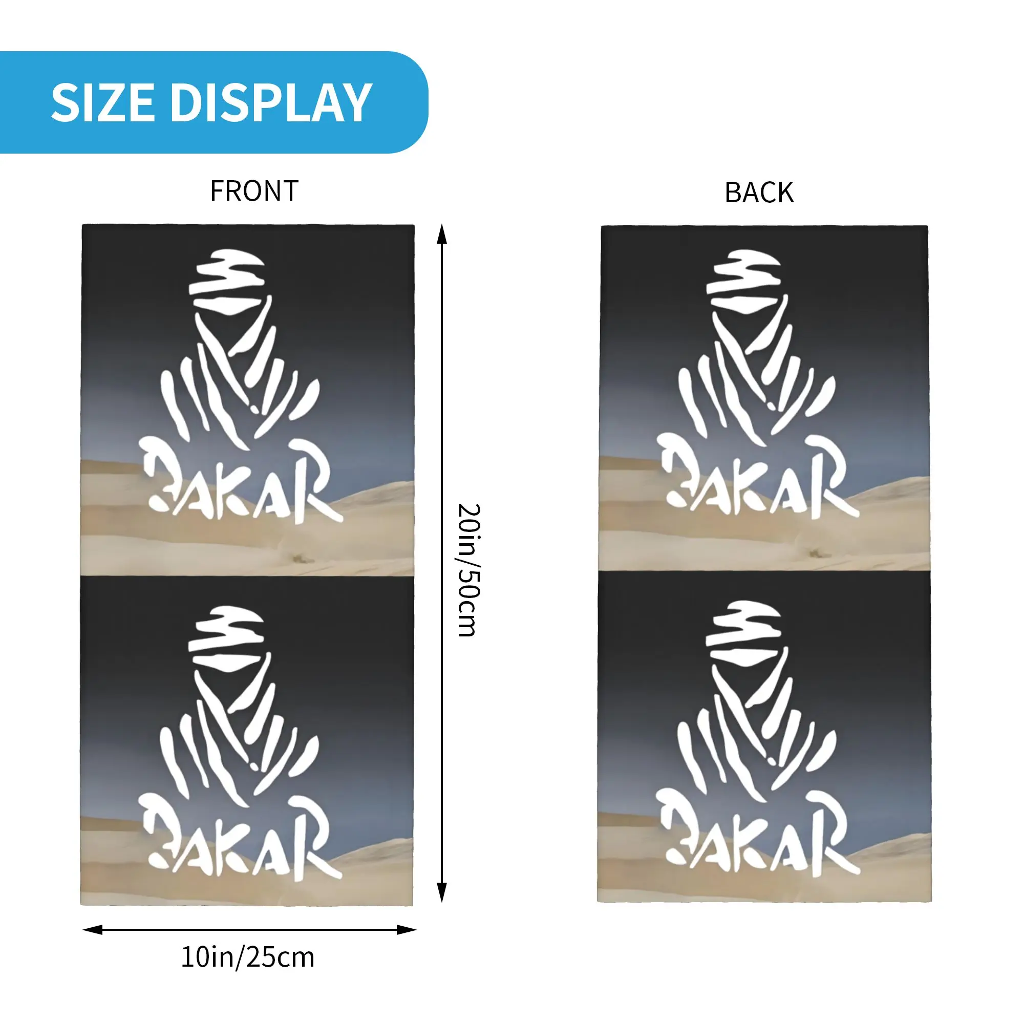 Custom D-Dakares Bandana Winter Neck Warmer Women Windproof Wrap Face Scarf for Ski  Motor Racing  Gaiter Headband