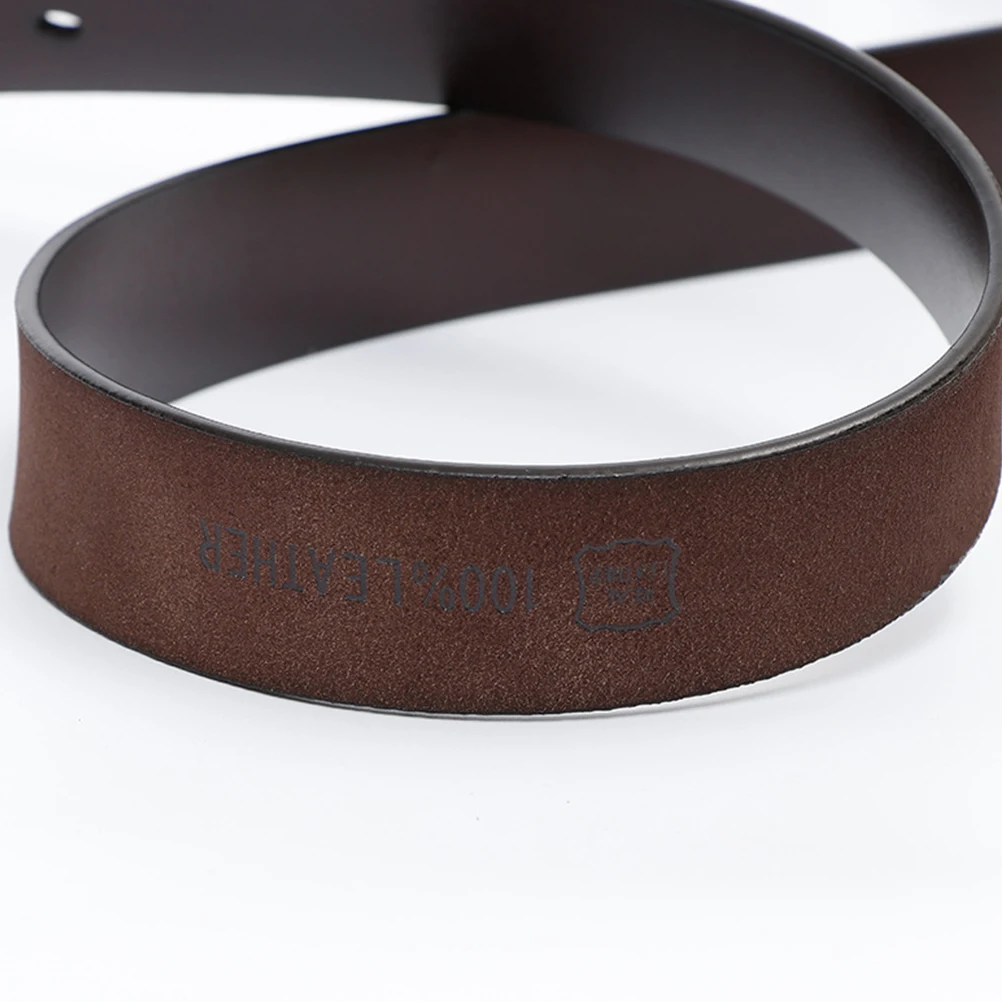 

Men Belt Minimalist Stylish Adjustable Length Vintage Cowhide Pin Buckle Simple Design Durability