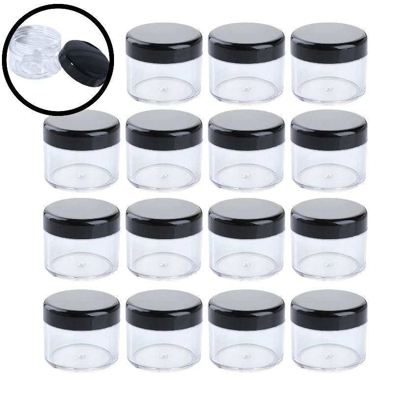 

30/50/80 шт. пустая пластиковая косметическая банка для крема, бальзама для губ, теней для век, дорожные туалетные принадлежности, хранение образцов 10/15/20 мл