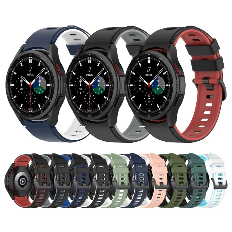 

Silicone Band for Samsung Galaxy Watch 5 Pro strap 45mm For Galaxy Watch 5 4 Classic 44mm 40mm 42mm 46mm SM-R880 SM-R890 SM-R860