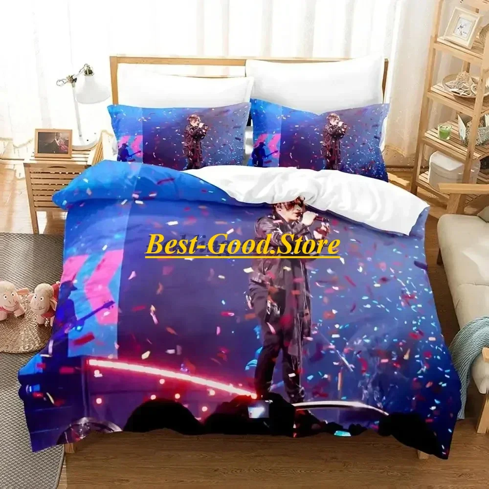 

Logo Indochine Rock Bedding Set Duvet Cover Sheet Printed Bed Set Pillowcase Bed Full Queen King Size Comforter Bedroom