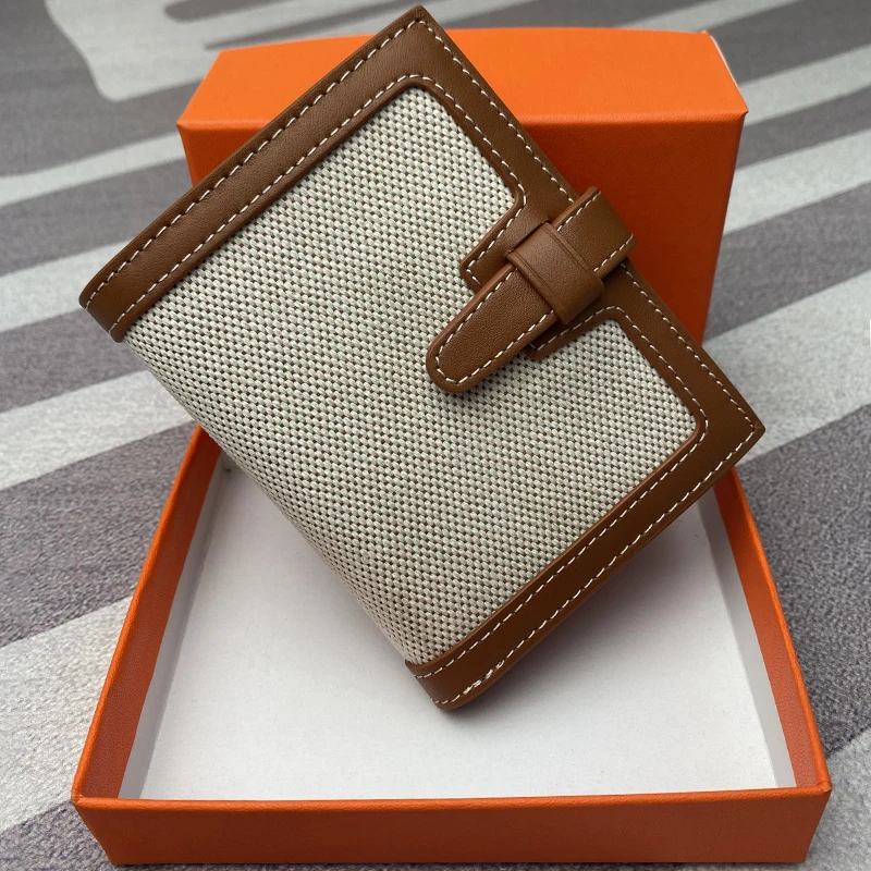 Top luxury 2022 women's Leather Brown Coin Wallet Credit card bag leisure business ID Wallet