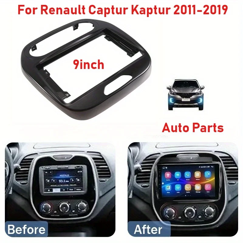 Car Radio Fascia Frame For Renault Captur Kaptur 2011-2019 European Version 9 Inch Stereo Panel Spare Parts
