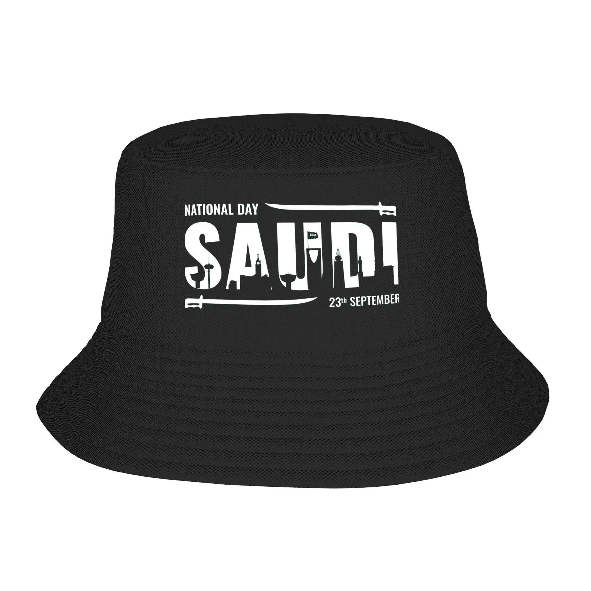 Saudi national day Kingdom Of Saudi Arabia Bucket Hat For Teen Lightweight  Bob Hat Cap Beach Vacation Getaway Headwear