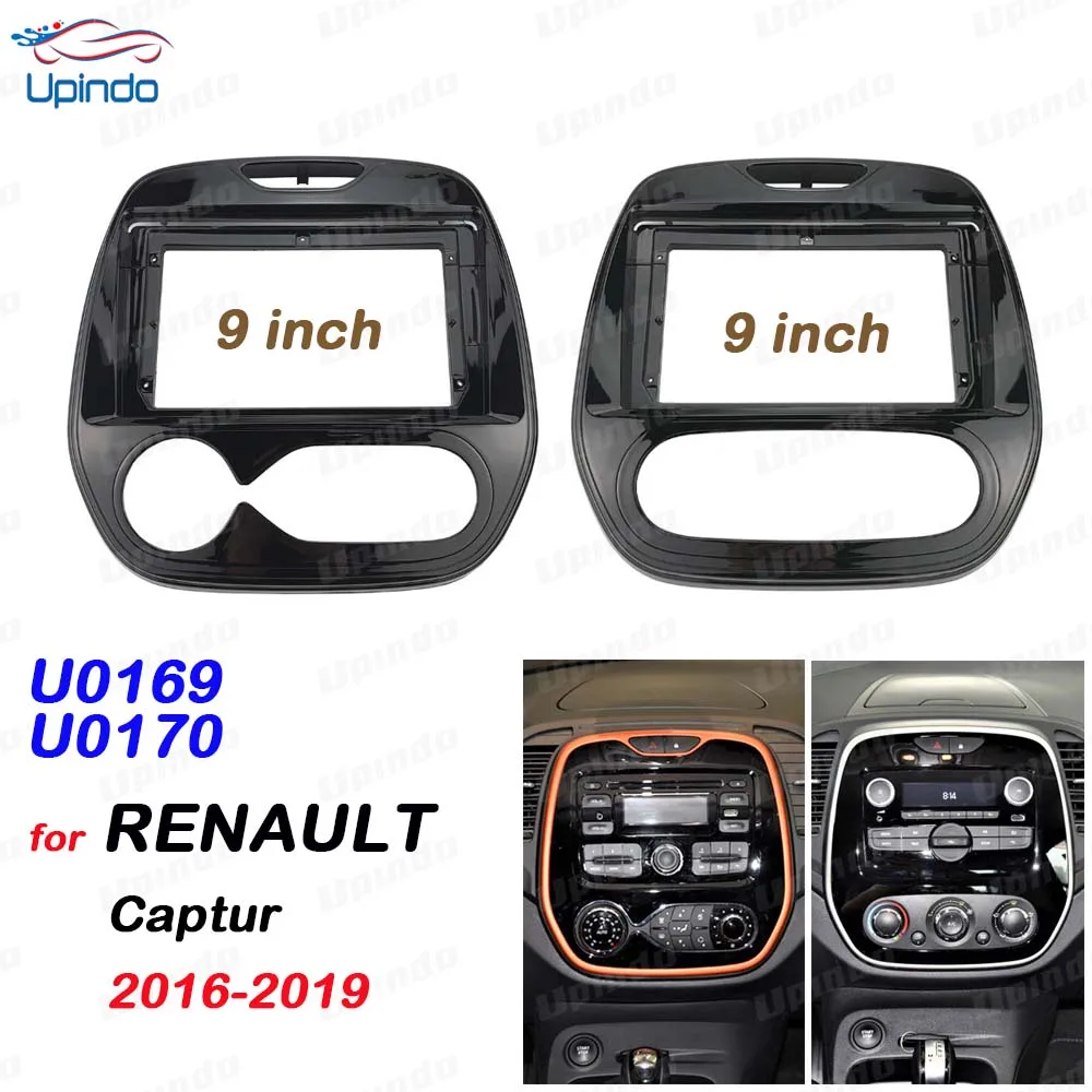 

2 Din 9 Inch Car Radio Installation DVD GPS Mp5 ABS PC Plastic Fascia Panel Frame for Renault Captur 2016-2019 Dash Kit