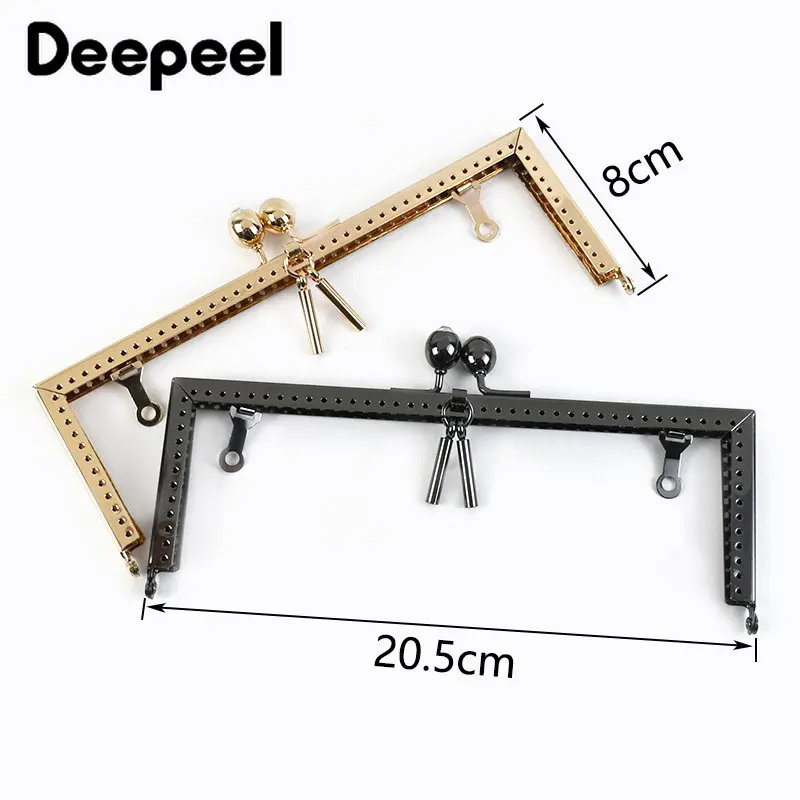 2/5Pcs Deepeel 20.5cm Square Bags Handle Handbag Sewing Brackets Purse Frame Metal Clasp DIY Bag Handles Sew Hardware Accessory