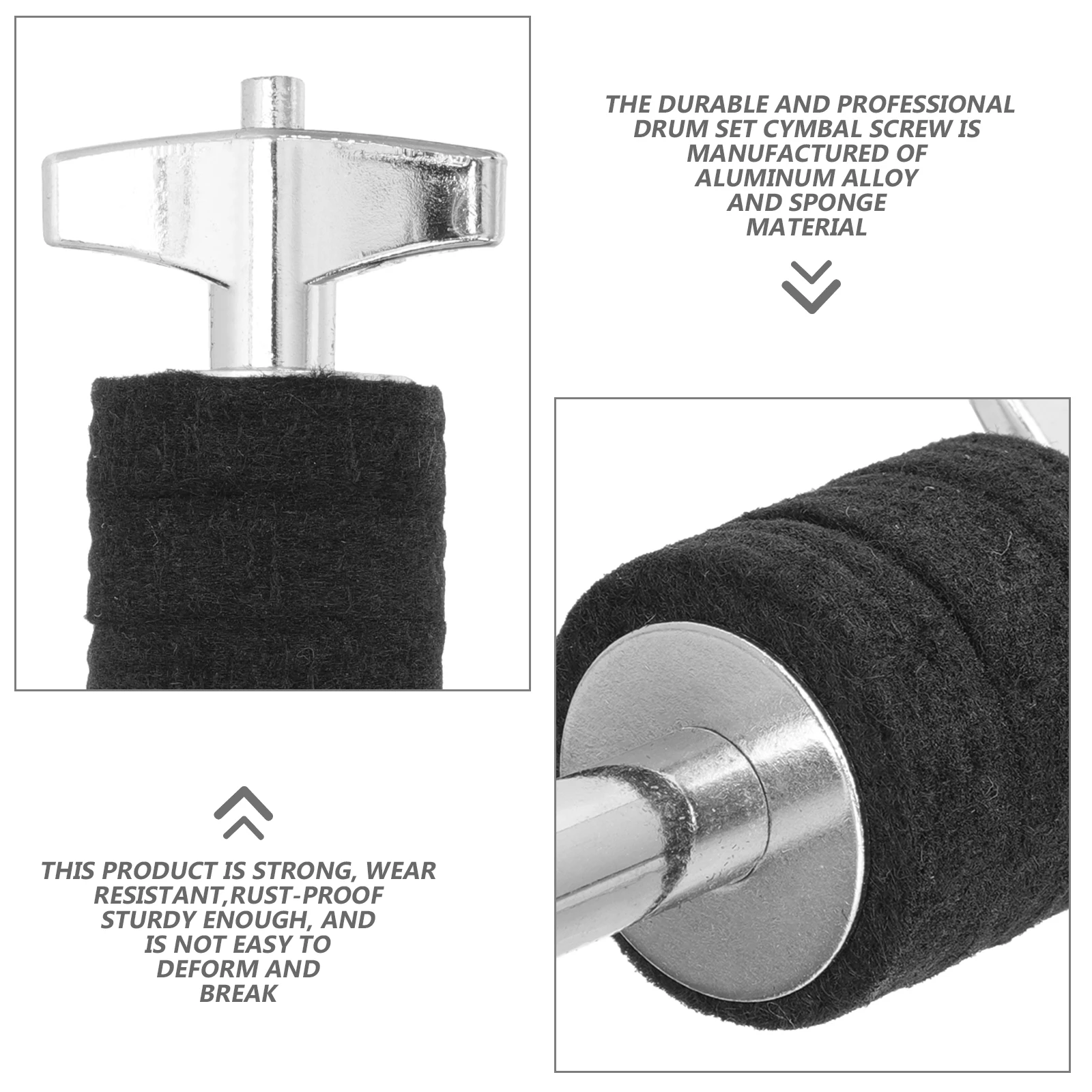 

Cymbal Screw Hanging Stand Mini Drum Kit Accessories Aluminum Alloy Snare Mounted Bracket