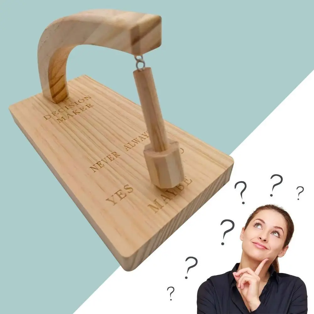 Wooden Decision Maker Pendulum Magnetic Creative Swing Pendulum Ornament Unique Handmade Tabletop Game Boys