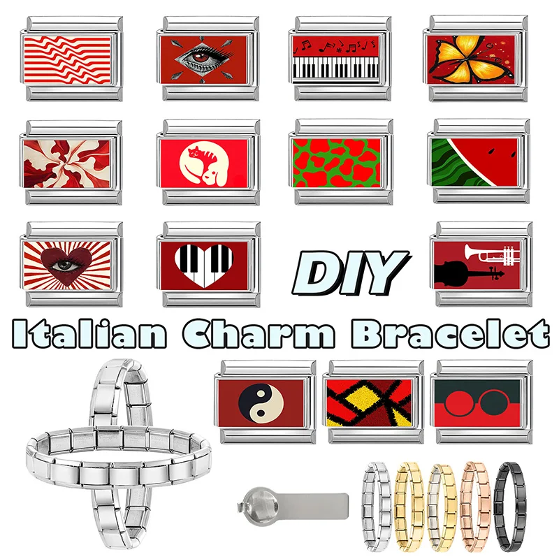 جديد جميل الحيوانات الأليفة القطط والكلاب وصلات سحرية إيطالية تناسب 9 مللي متر سوار الفولاذ المقاوم للصدأ النساء الرجال DIY بها بنفسك صنع المجوهرات