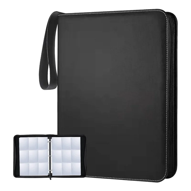 AA91 Trading Card Binder 900 Pockets, 9-Pocket Card Collection Binder,For Game/Football/Baseball Card Black