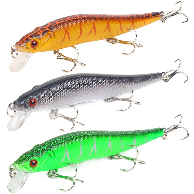 1Pc Minnow Fishing Lure, Reflection Body Hard Fishing Bait, 15g 11.5cm Artificial Bait, Wobbler Crankbait Bass Fishing Tackle - zdjęcie 1