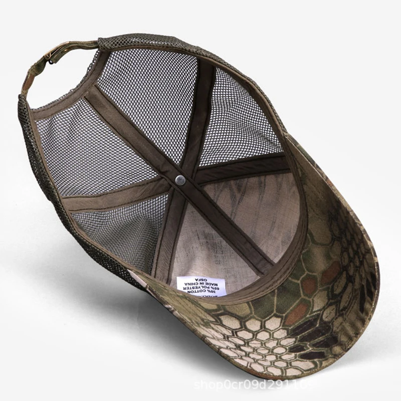 Men Large Size Camouflage Mesh Baseball Cap Trucker Hat Breathable Big Head Spring Summer Sun Caps Adjustable