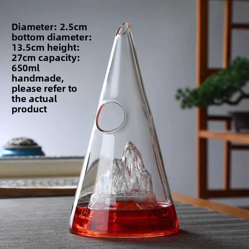 Creative Iceberg Waterfall Hanger, High Borosilicate Glass Red Wine Maker, Bar Accessories, Home Mountain Viewing Glass Cup
