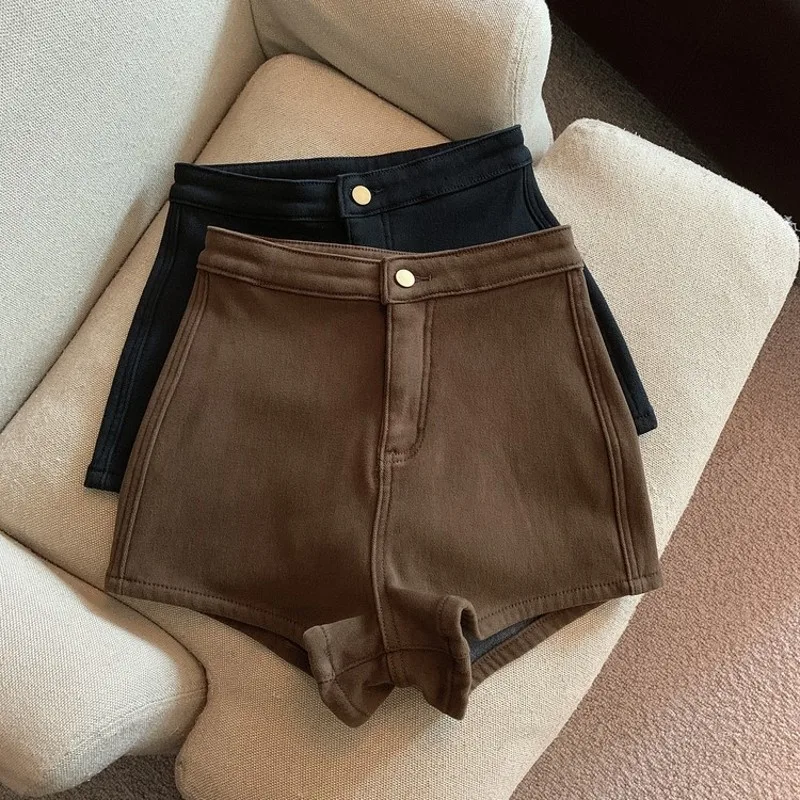 

Fashion Black Spring Summer Fashion High Waist Slim Elastic Denim Shorts Female Sexy Short Pants Booty Shorts