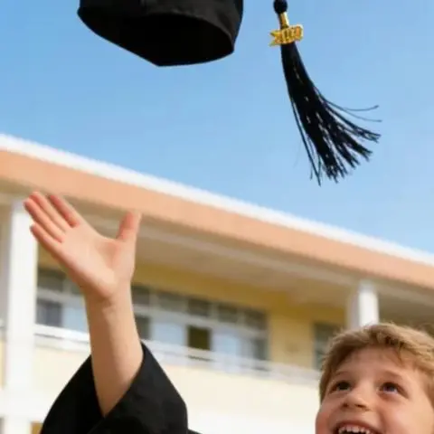 Kindergarten Graduation Gown And Cap Set 2026 Graduation Gown Hidden Zipper Gold Tassel Kid Elementary School Graduation Outfit