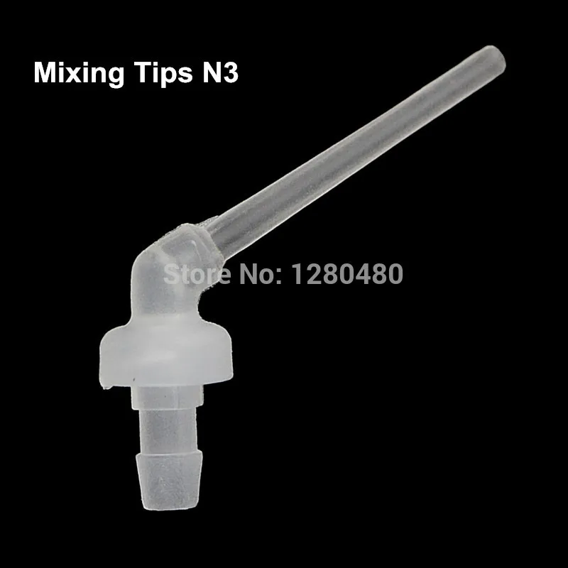 100 Pcs Dental Materials Intraoral Impression Mixing Tips Nozzles N3 Transparent Mixer Syringe Dentist Products