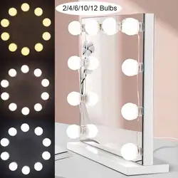 LED Light Makeup Mirror Bulbs Vanity Lights USB 12V Łazienka Toaletka Oświetlenie Ściemnialne oświetlenie LED Vanity Light For Mirror Light