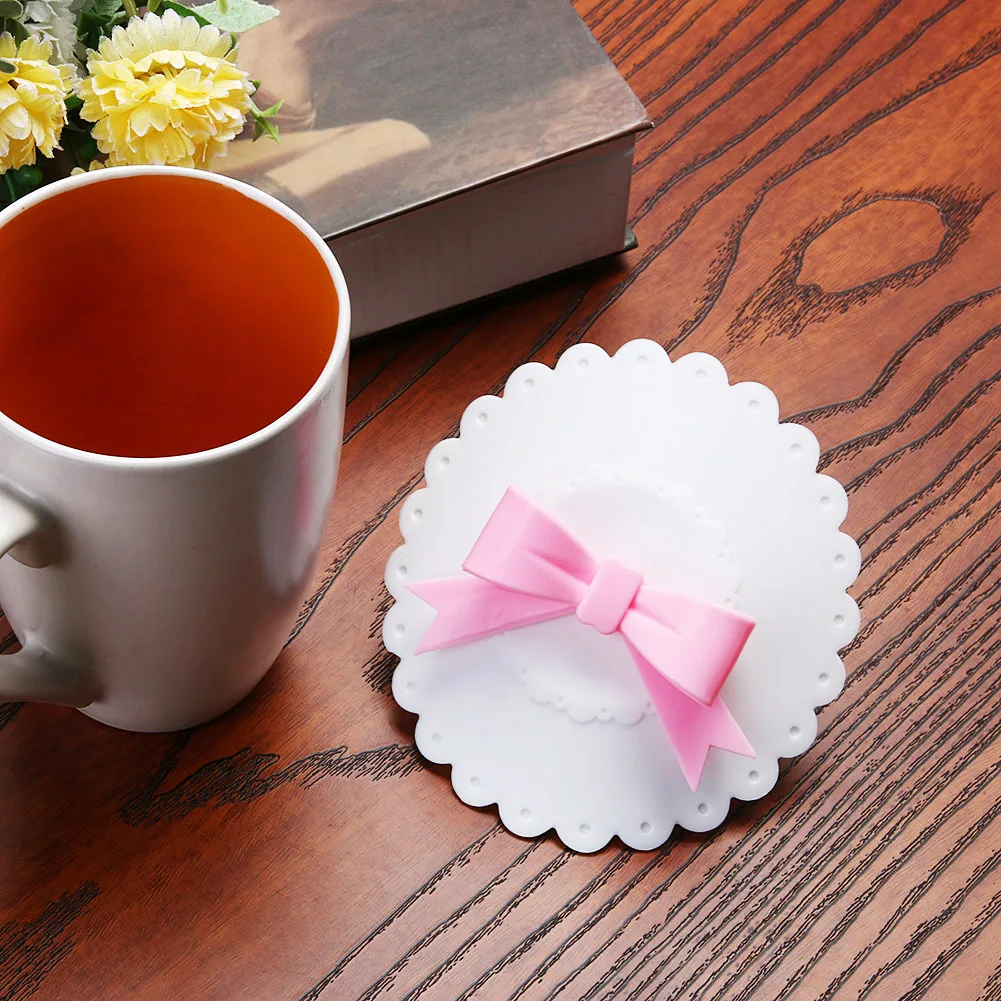 Taza reutilizable a prueba de polvo con lazo, tapa de silicona, cubierta de sellado, tapas para agua potable, a prueba de fugas, varios colores, diámetro de 10cm