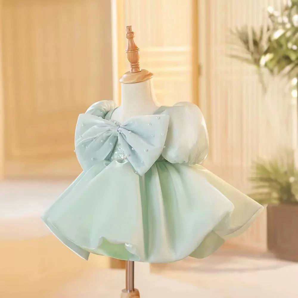 Robe Bouffante à Gros Nministériels d pour Petite Fille, Tenue de Spectacle, de brev, de Bal, pour Occasions Spéciales, Couleur Menthe