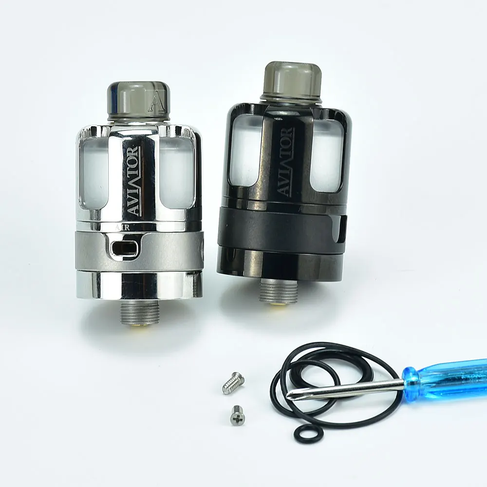 نمط الطيار هيئة الطرق والمواصلات Vape البخاخة إعادة البناء خزان 316SS PCTG MTL / DL Vaping 3.5 مللي 4 قطعة كمية الهواء 22 مللي متر هيئة الطرق والمواصلات