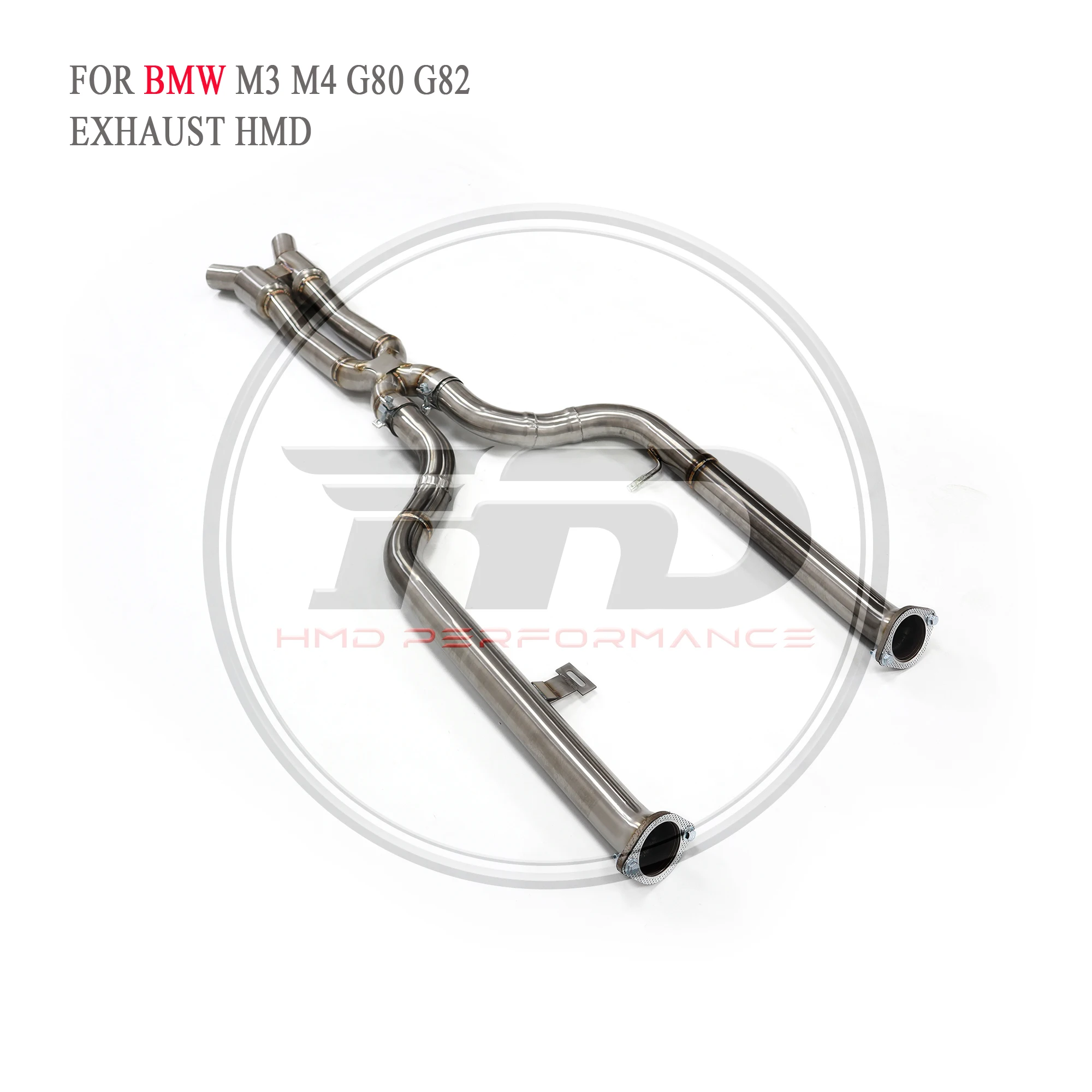 HMD رائجة البيع SS304 تحفز النازل لسيارات BMW M3 M4 G80 G82 الأنابيب الوسطى ضياع استبدال تركيب أجزاء العادم