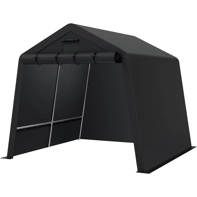8x14 Ft Portable Shed Outdoor Storage Shelter,10 Year UV Resistant Carport,Heavy Duty Outdoor Storage Shed