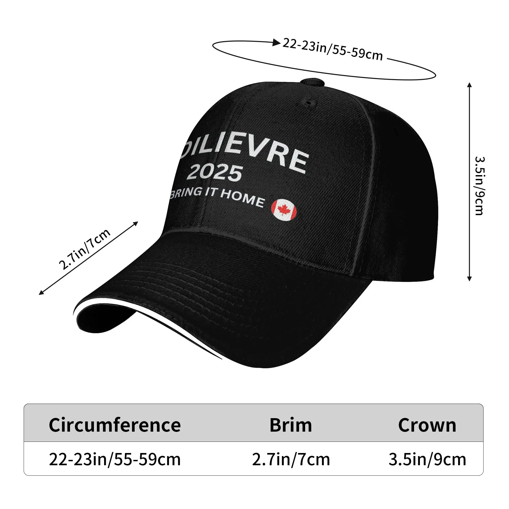 Pierre Poilievre Flag Bring It Home Sun Baseball Cap Summer Unisex Men  Custom Logo Trucker Hat Outdoor Sport Baseball Caps