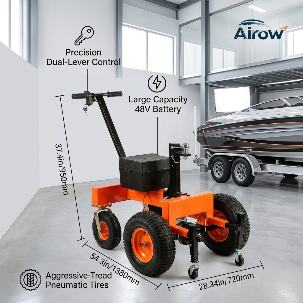 Electric Trailer Tug, 3000KG 7000LBS Power Jockey Wheel, 800W Motorized Hitch for Boat Caravan, Tool for Outdoor Use