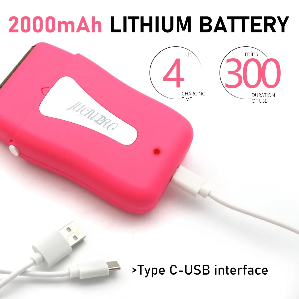 Jucai プロ 10000PRM プロフェッショナル電気シェーバー低刺激性メンズヘアトリマー 2000mAh バッテリー電気バリカンサロン