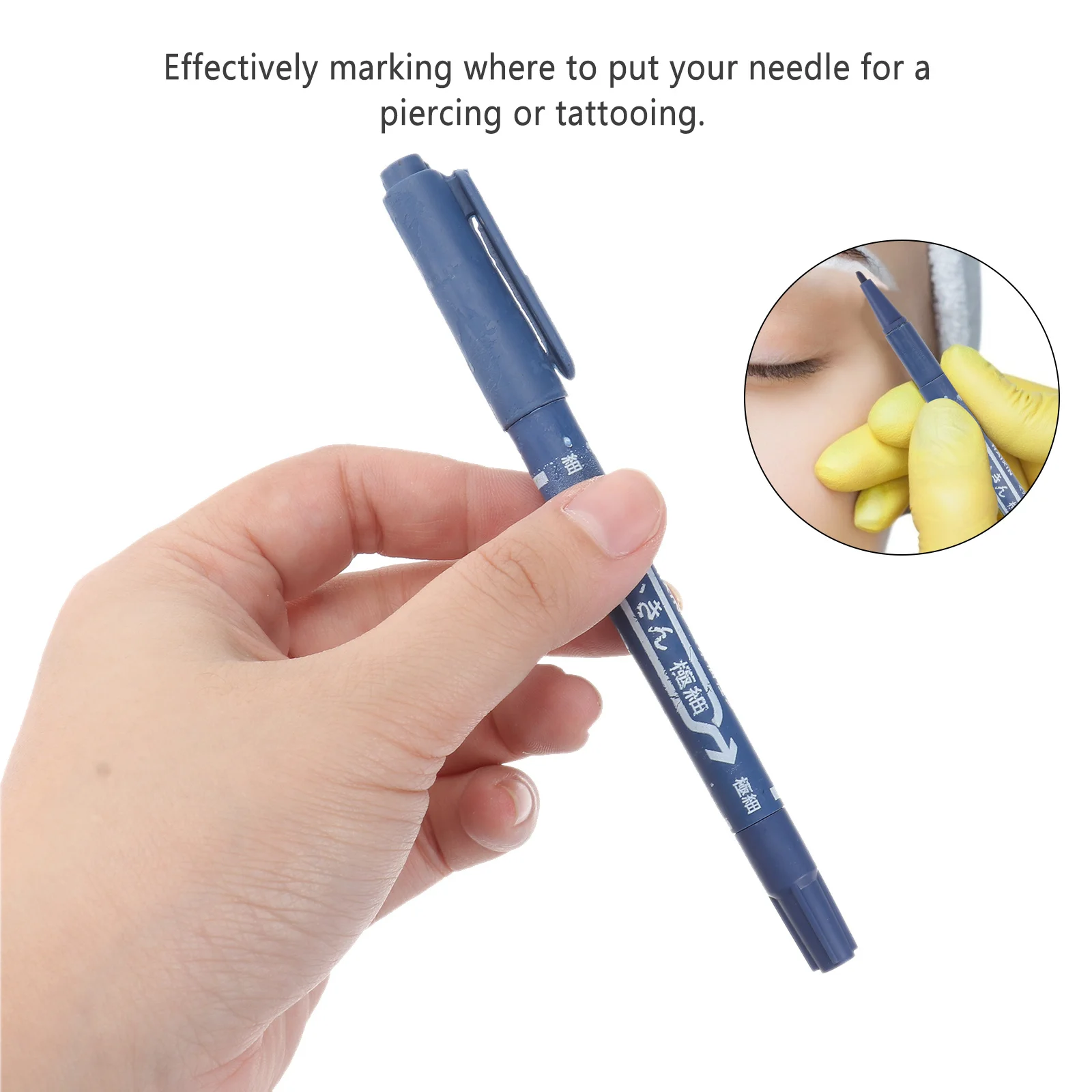 

10Pcs Prep Resistant Ink Double Ended Pen for Precise Lines and Markings in Blue Marker Pen Oil Ink Painting Pencile
