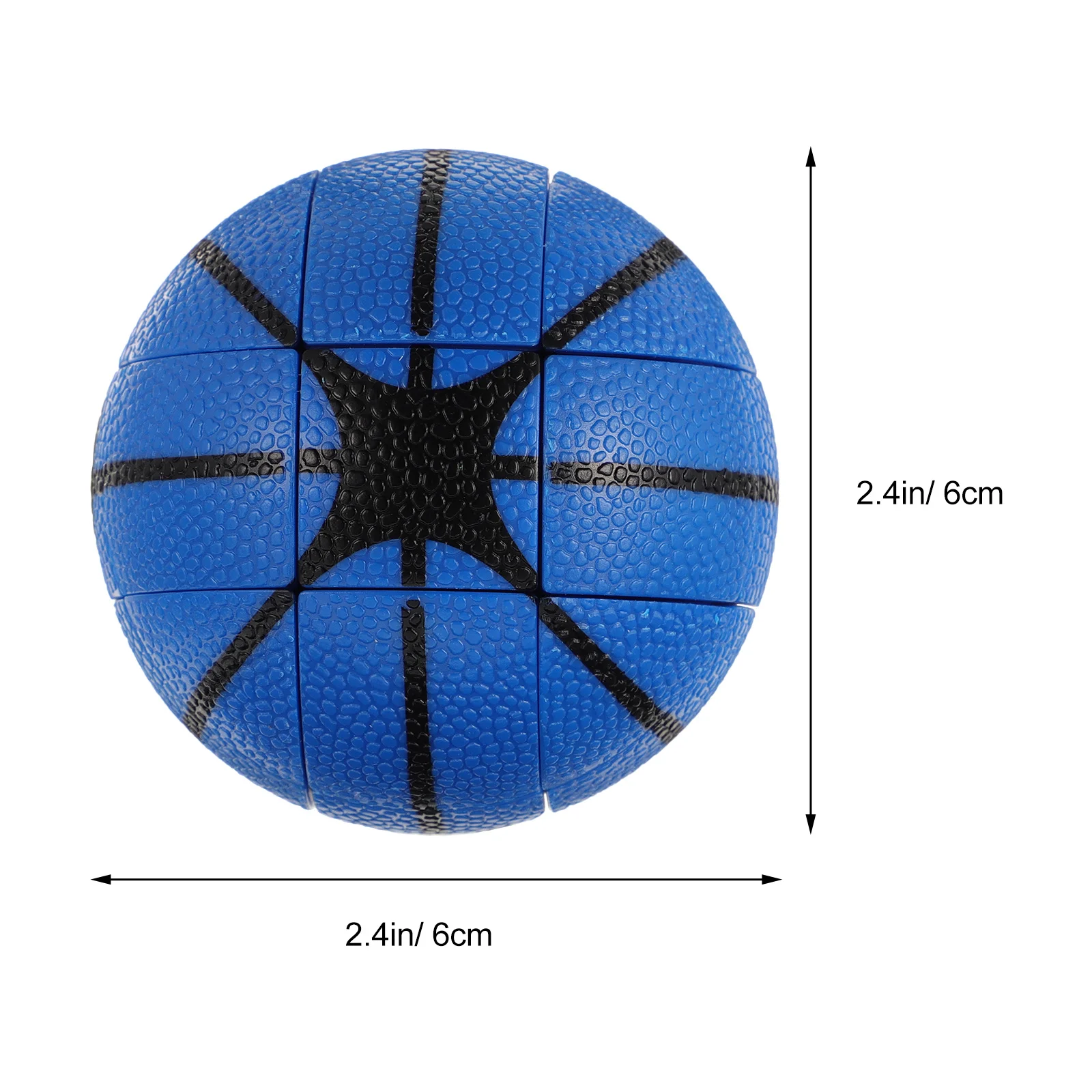 Blue Basketball Shaped Puzzle Cube Fine Craftsmanship Decompression Anti-Anxiety Educational Kids Plaything Portable Basketball