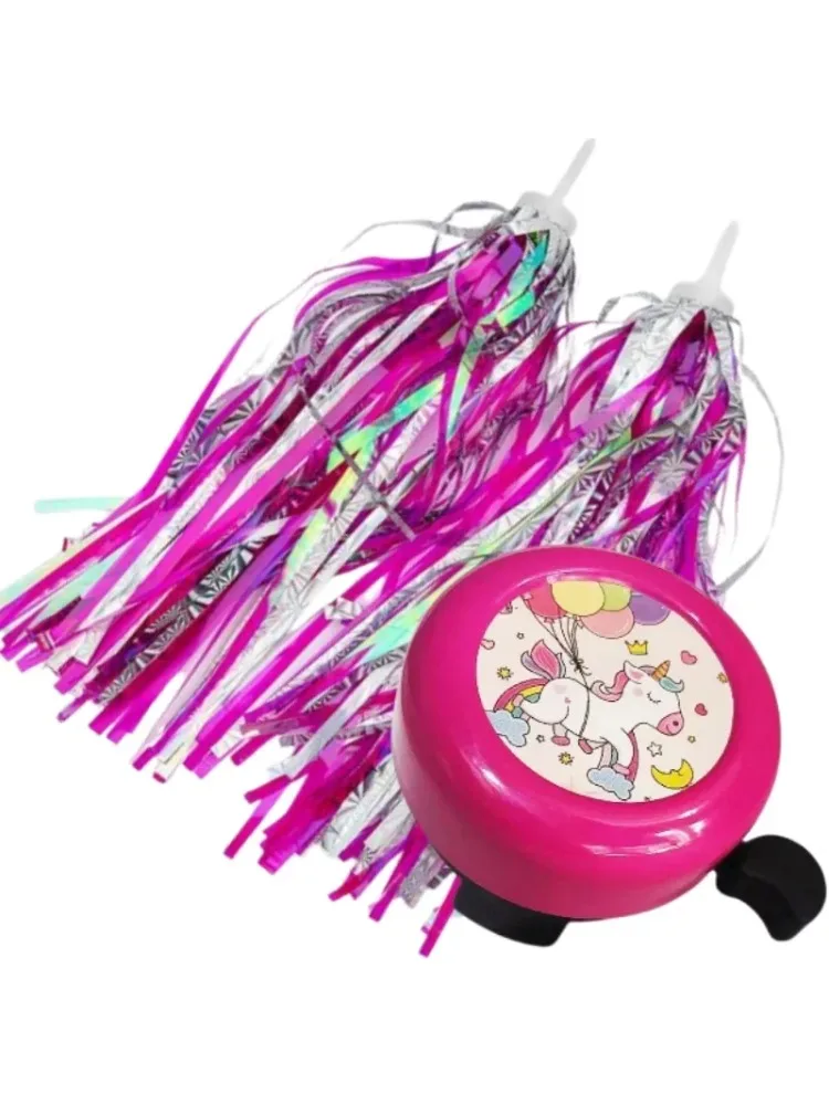 AliExpress 1set Kids Bike Bell with Streamers Colorful Pinwheel Decor Fun Cycling Accessories Perfect Christmas Gift for Children