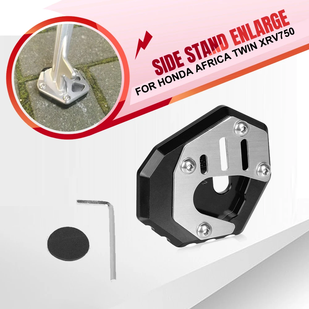 

Motorcycle Kickstand Extender For Honda Africa Twin XRV750 Foot Side Extension Pad Support Plate Enlarged XRV 750 Africa Twin