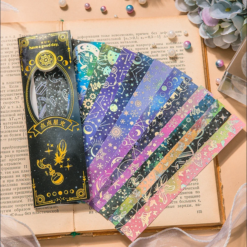 

20 Sheets Creative Starry Night Theme Stickers DIY Scrapbook Journal Handbook Decorative Collage Stickers Stationery