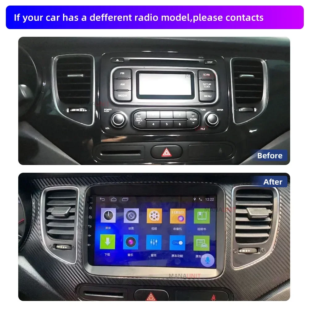 Kocsi Multimédia Játszadozó számára KIA carens 2012-2017, carplay, android automat, Rádióadó, videó, Kormánymű, GPS, dvdt hifi, fejét Gépegység, DSP, BT5, WIFI