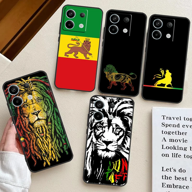 Rasta Lion Case For Redmi Note 12 Pro 9 10 11 9S 10S 11S 12S 10C 12C 13C Redmi Note 13 Pro Plus Cover