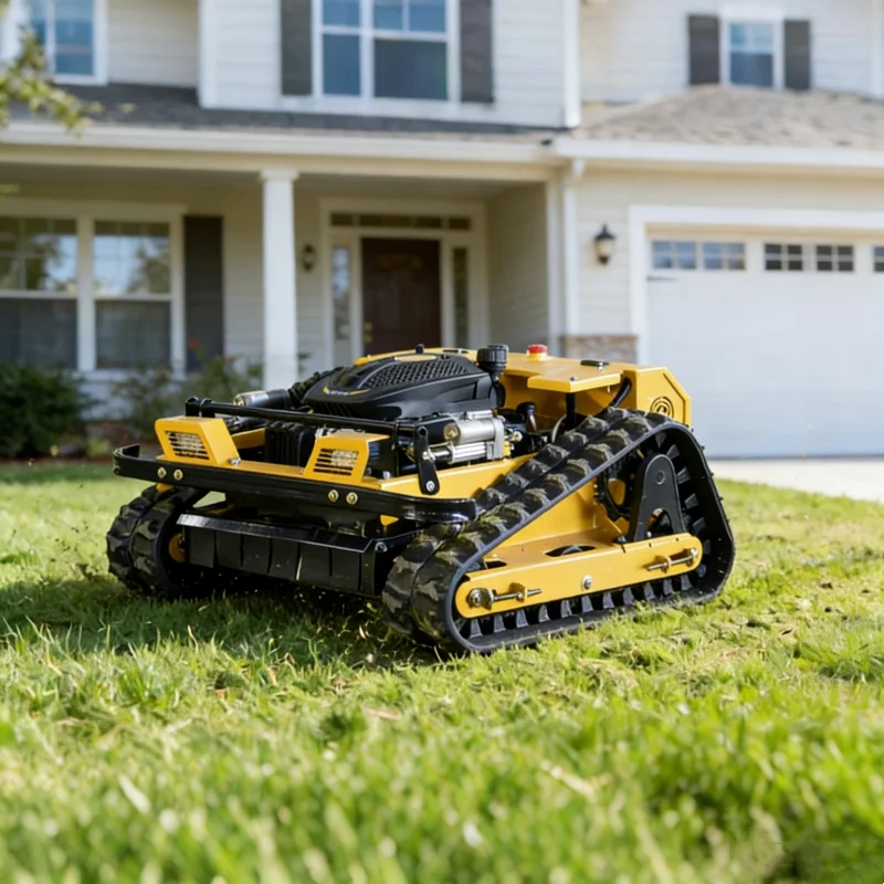 Customized Remote Control Lawn Mower,Farm Garden Automatic Crawler Track Steep Slopes Lawn Mower Robot,Multiple Colors Mower