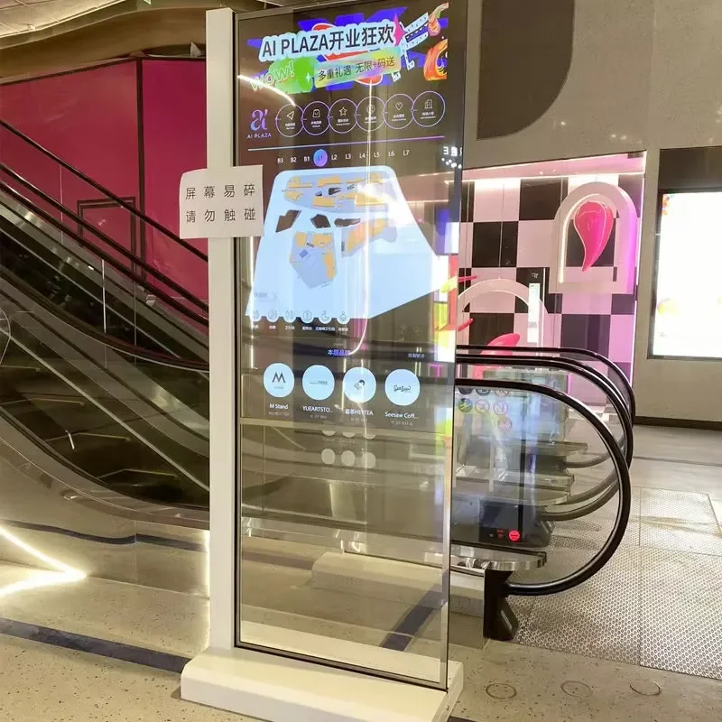 Custom High Quality Transparent Glass Full Color Double Sided Oled Display Transparent Oled Screen