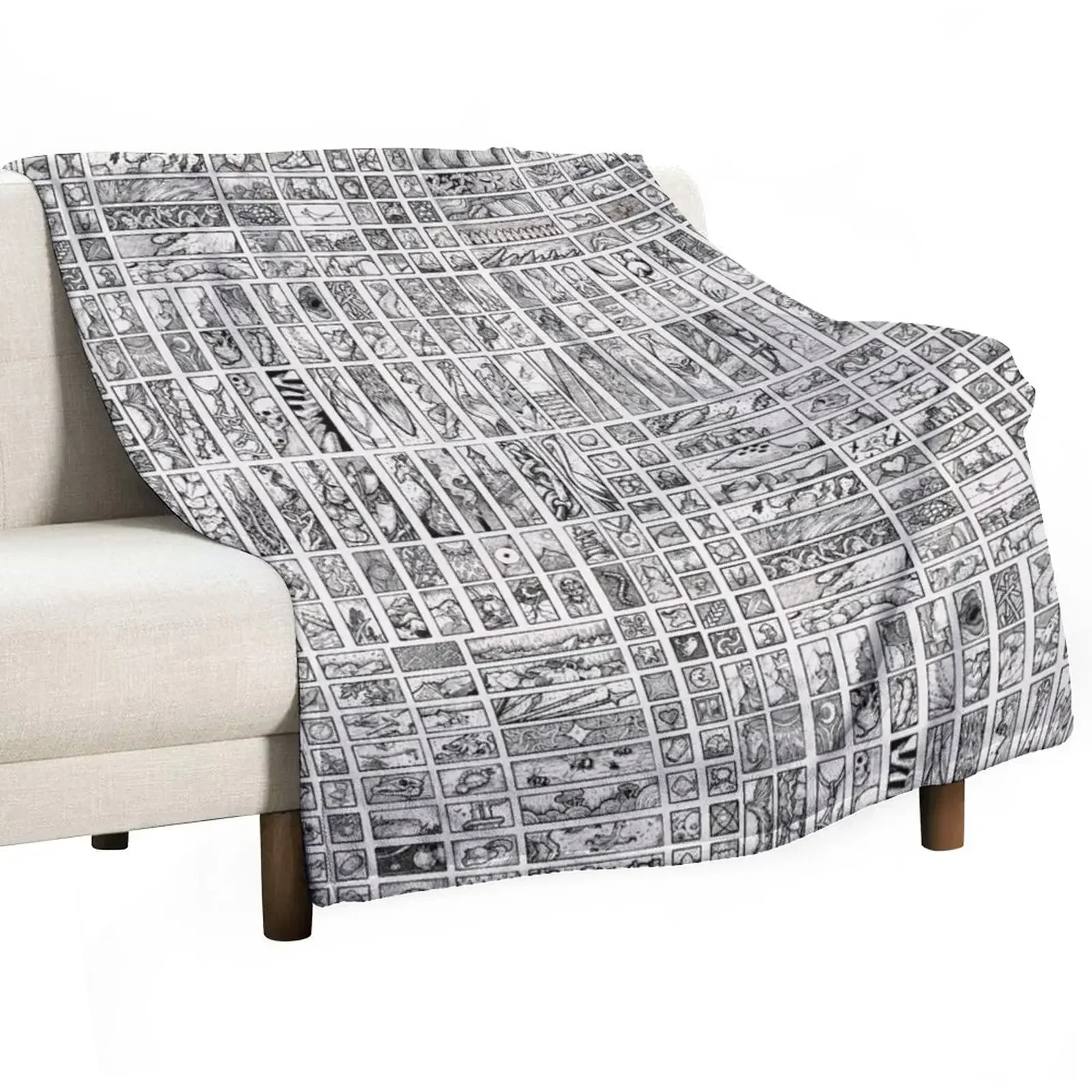 Thought Train - Cross Pattern Throw Blanket Large Sleeping Bag manga Blankets