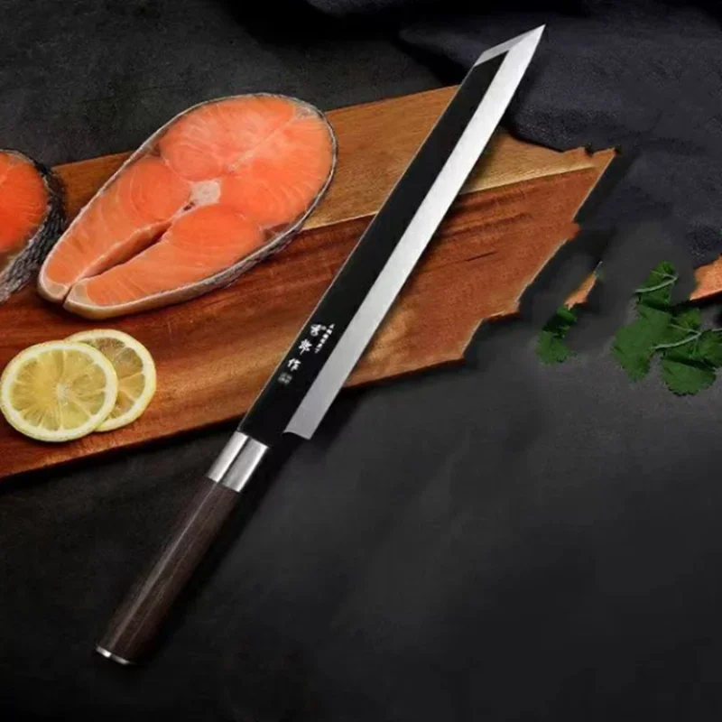 Salmon Sashimi Knife Professional Meat Cleaver Stainless Steel Japanese Sushi Knife Chef Kitchen Knife