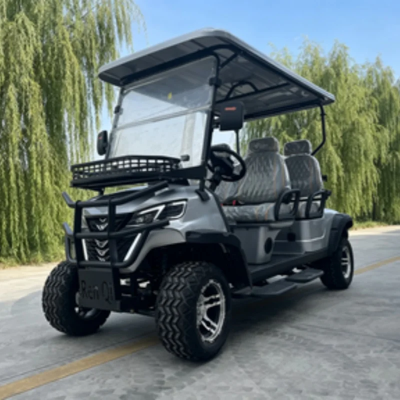 New Popular Lithium Electric Golf Cart Hunting Transport Cart Seat With Headrest Bumper 14-Inch Off-Road Tires Free Custom Color
