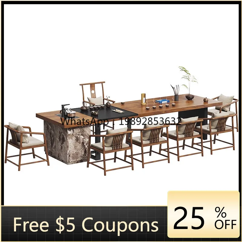 

YFY Walnut Solid Wood Tea Table 2025 New High-end Office Large Board Table