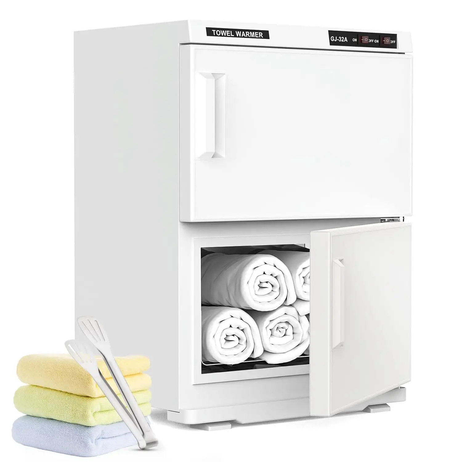 

Large 32L Hot Towel Warmer Cabinet for Estheticians, Professional Double Door Towel Heater for Massage, Babers, Facial Spa, Hair