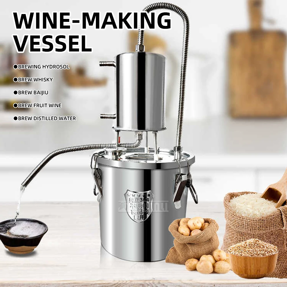 Household stainless steel winemaking steaming wine maker Hydrosol distilled water roaster Brandy Whiskey Making Machine