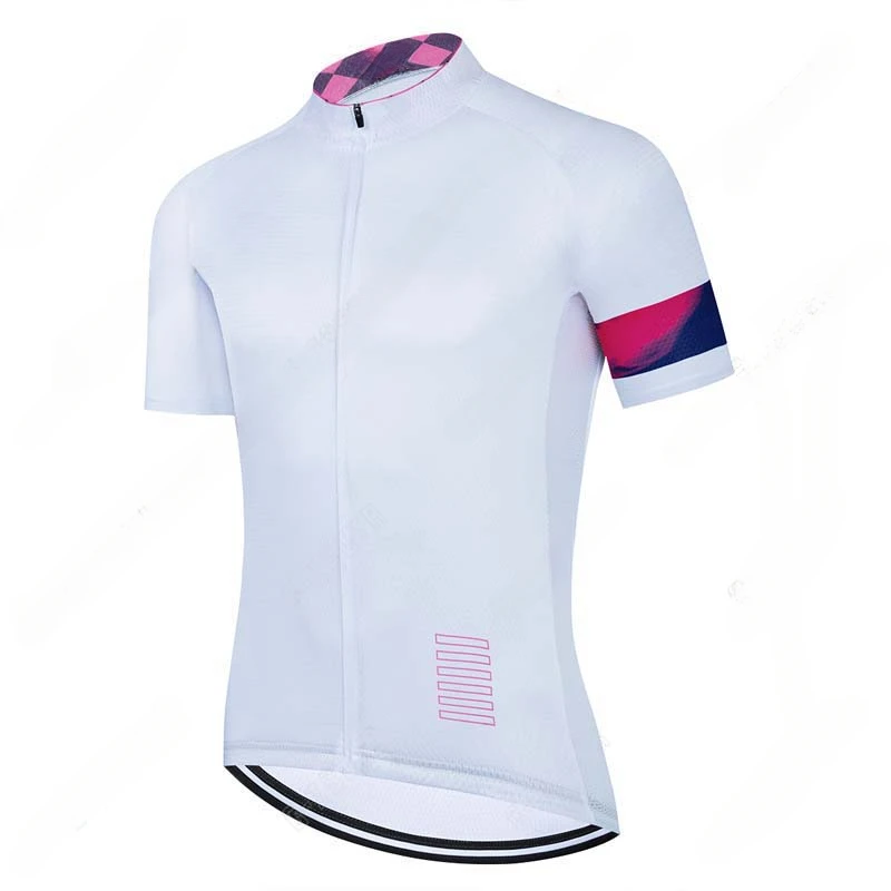 Men Cycling Jerseys White Cycling Clothing MTB Bike Clothes Quick Dry Short Sleeves Bicycle Sportswear 19D Gel Pad Bib Pants