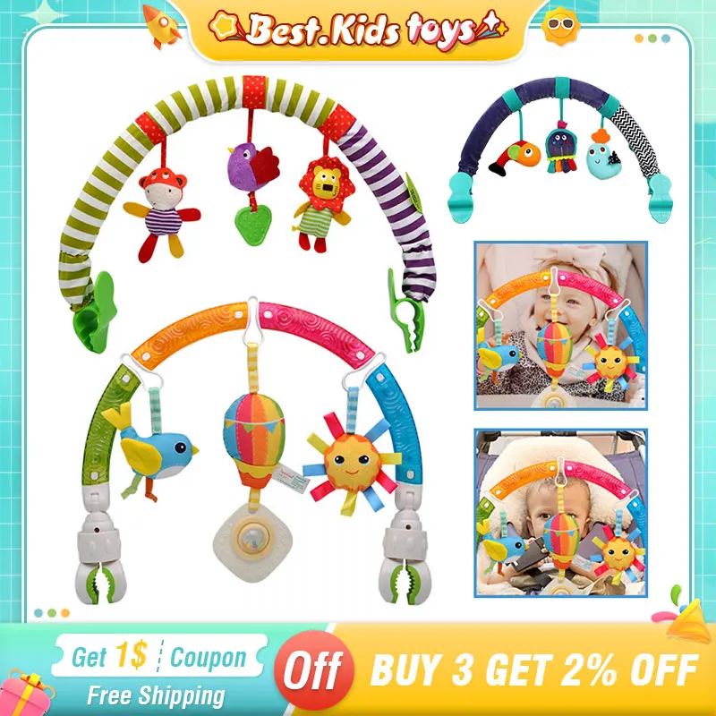 Baby Toys Crib Hanging Rattles Car Seat Educational Toy 0 12M Soft Mobiles Stroller Crib Pram Hanging Dolls Babies Newborn Gift