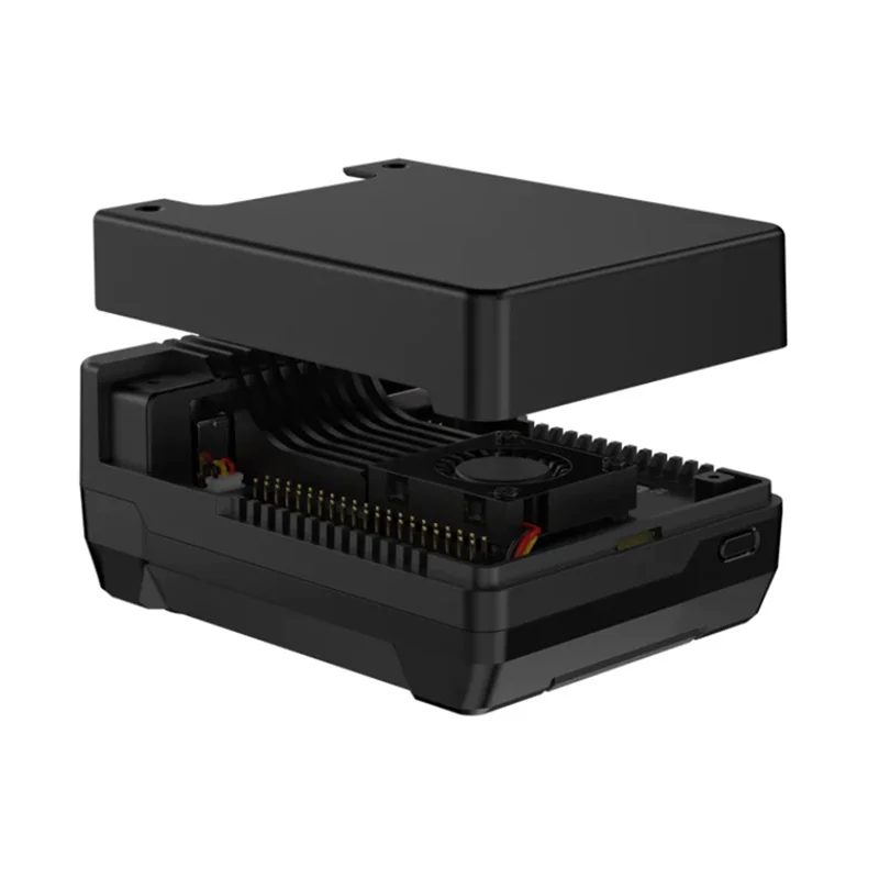 حافظة NEO 5 M.2 NVME PCIE لـ Raspberry Pi 5 مع مروحة PWM المدمجة المبرد لـ SSD Boot Pi 5 من M.2 NVME Drive-AB09